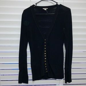 Women’s black button cardigan